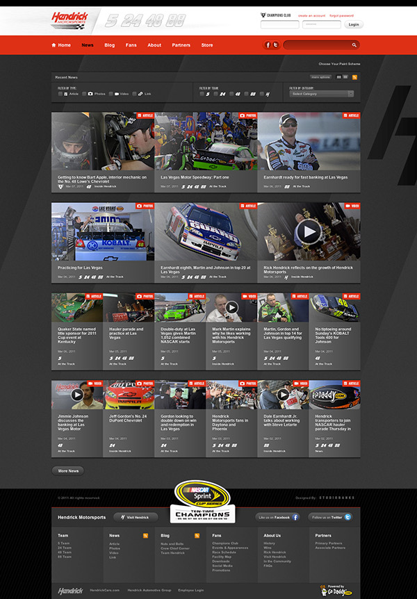 Hendrick Motorsports Website