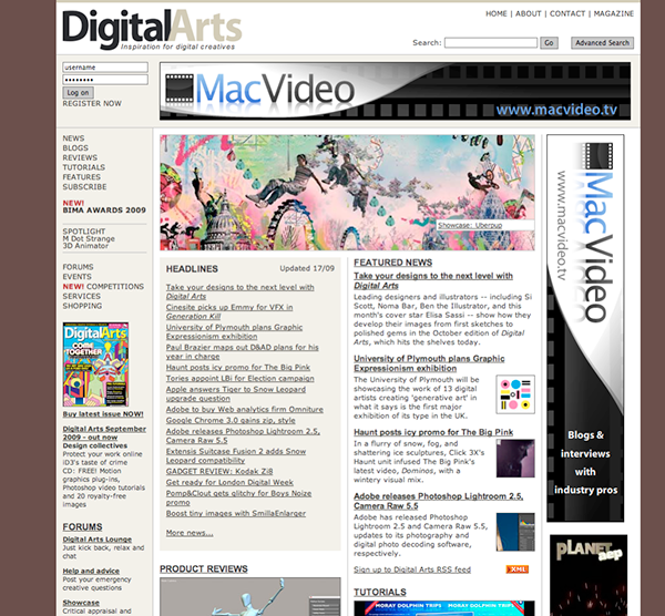 Digital Arts website