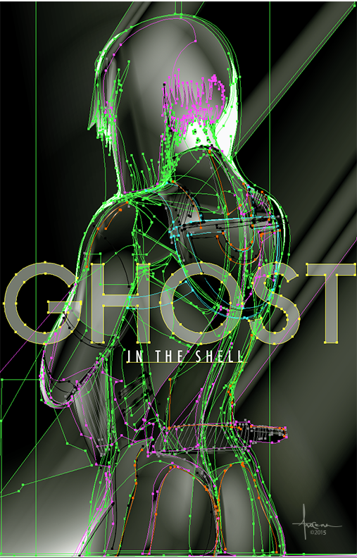 adobeillustrator vector anime masamuneshirow GitS ghostintheshell techno noir android guns manga kusanagi mexifunk orlandoarocena