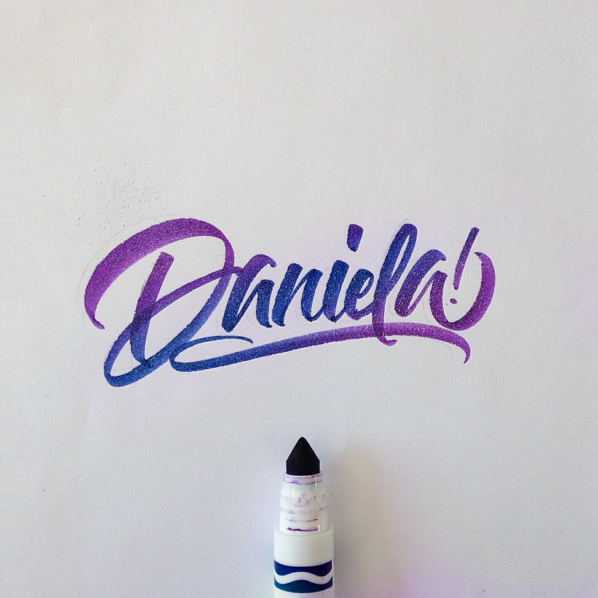 type handmade handtype lettering design creative Crayola brushpen