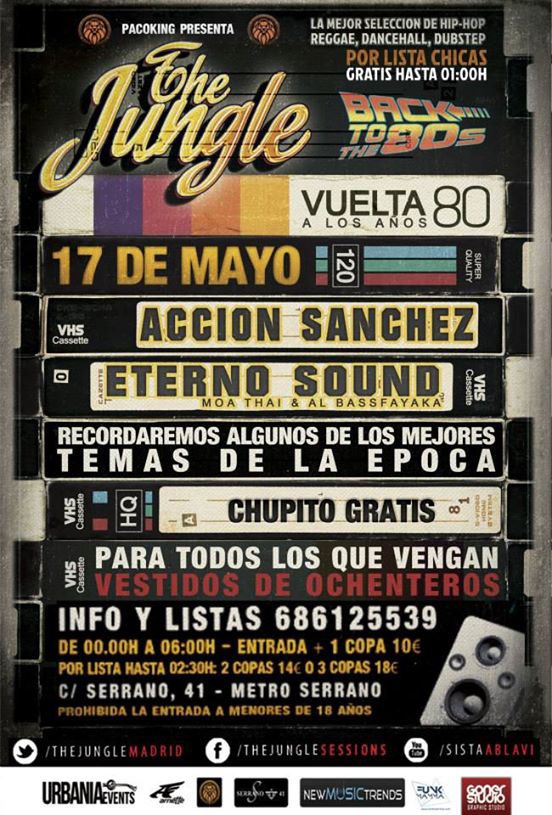 the jungle sessions Thejunglesessions madrid Goner studio carteles cartel flyer flyers design print