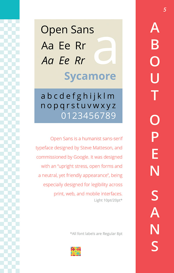 open sans type book Treatment