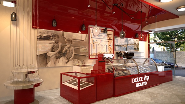 Dolce Vita Gelato Interior Design On Behance