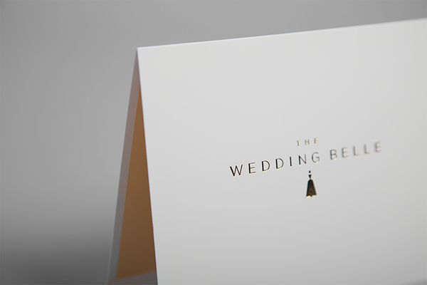 logo Stationery Collateral business card foil wedding boutique color gold