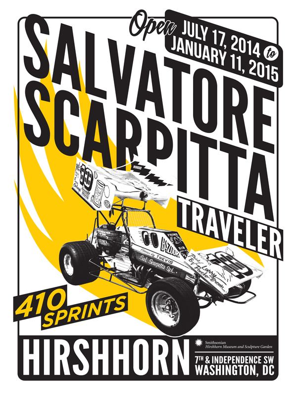 Adobe Portfolio salvatore scarpitta traveler Hirshhorn limited edition screenprint race car museum 2-color