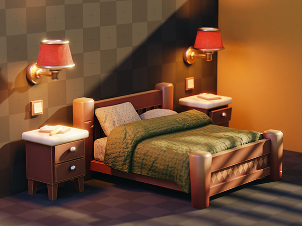 Hotel Low Poly Game Assets