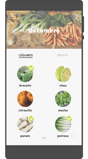 UI application mobile vegetable app mobile Interface calendar