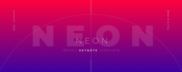 NEON - FREE Keynote Presentation Template + Gift
