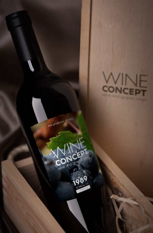 wine concept vino design botella marca
