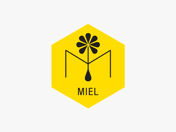  miel  label honey  logo