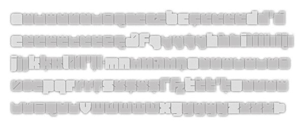 type  design  Typgraphy grid modular geometric chunky fat exablock