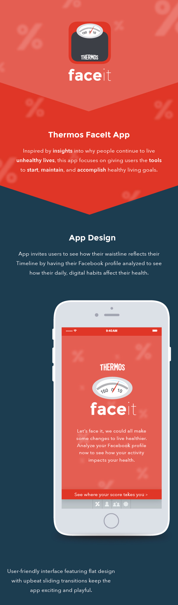 thermos app design mobile concept iphone flat UI ux application
