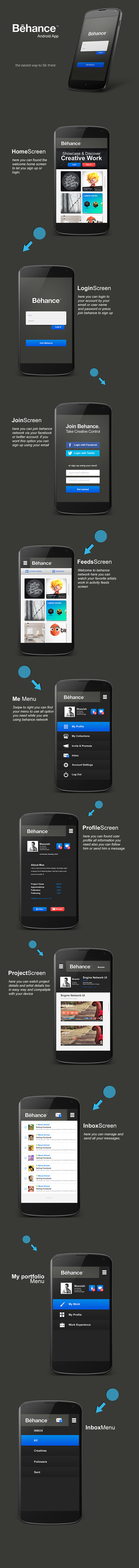 Behance Network android app re-design