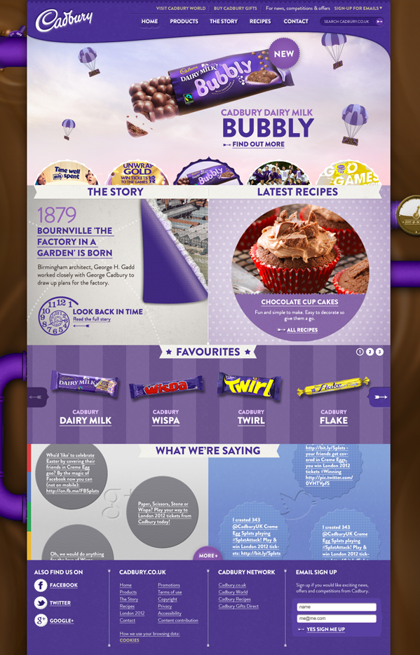 Cadbury Website