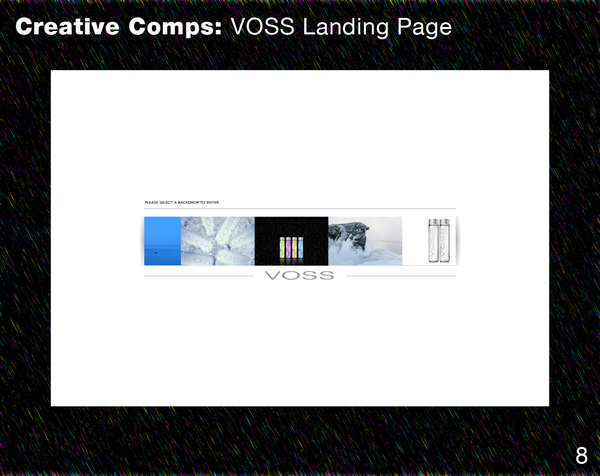 Ambient campaign digital interactive Web Voss water