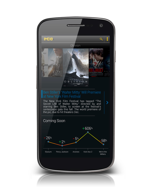 concept design Interface mobile UI imdb android