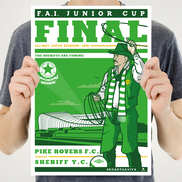 soccer football Ireland F.A.I FAI poster match game design league cup final junior cup aviva