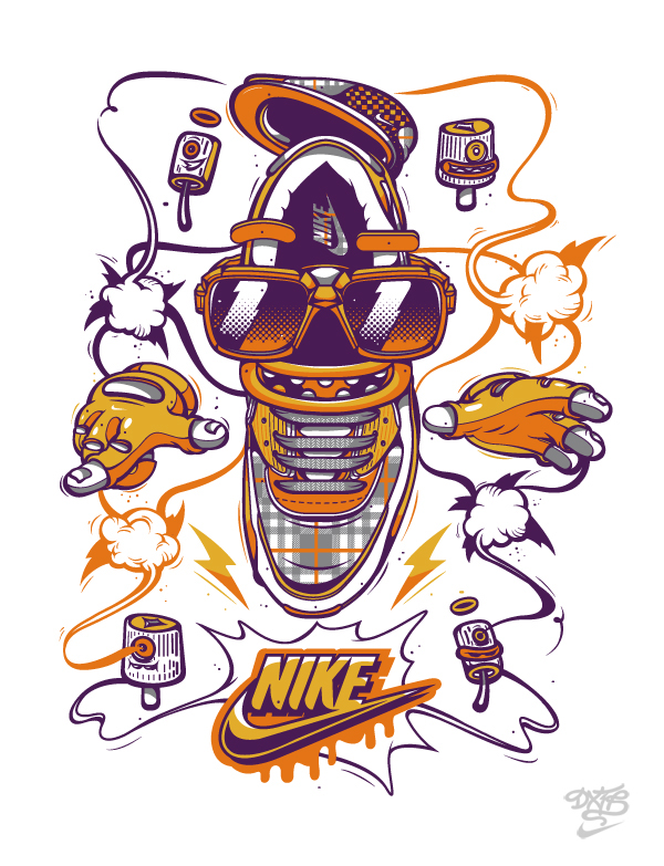 dxtr  Nike  airmax  footlocker athletic department  air  justdoit  Illustration tshirt Mascot cartoon Europe  usa
