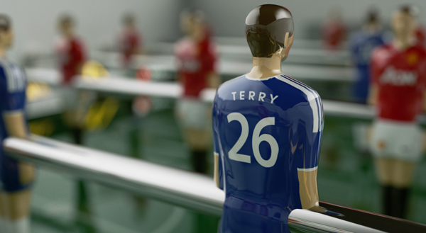 table football 3D visualisation realistic product