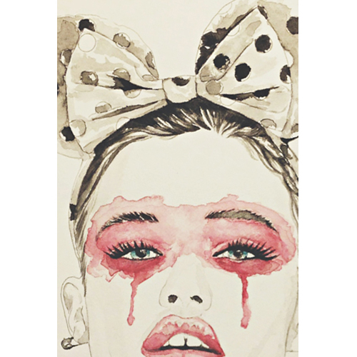 Ending party girls makeup watercoloring fashionstyle colors color Style portraits eyes Love wild fashion illustration