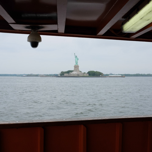 staten island ferry fuji x100s Sunrise Lower Manhattan statue of liberty