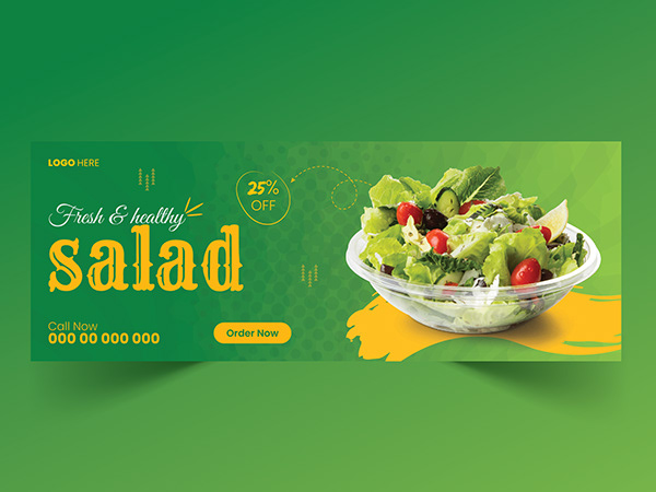 Salad web banner design
