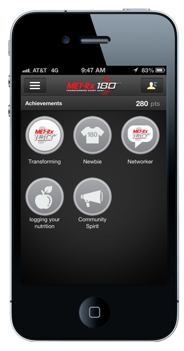 MetRX 180 Smartphone app fitness