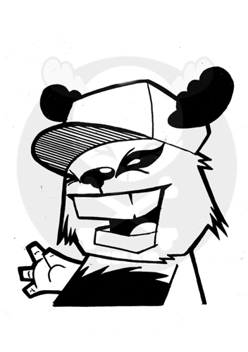 welkid bangkit Panda  Black&white sketch draw bangkitwelkid Drawing 