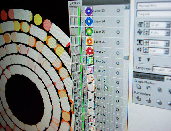 tv Interface circles icons motion menus graphics HD screen