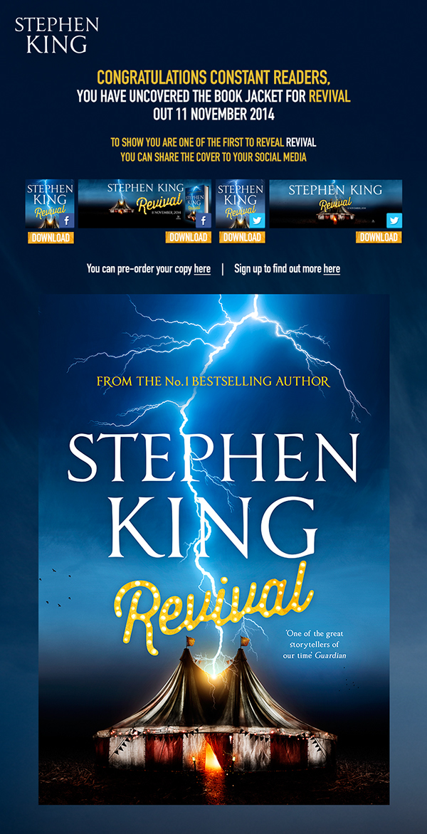 Stephen King facebook app facebook revival books book Reading marketing   social media gif