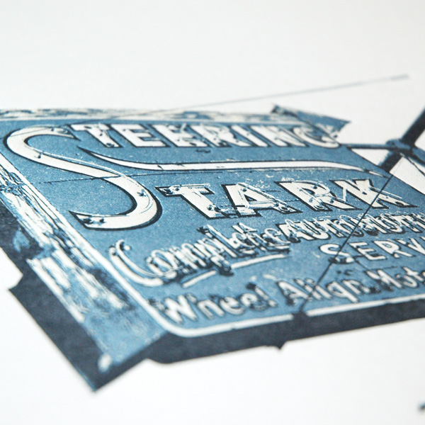 letterpress print Urban Signage