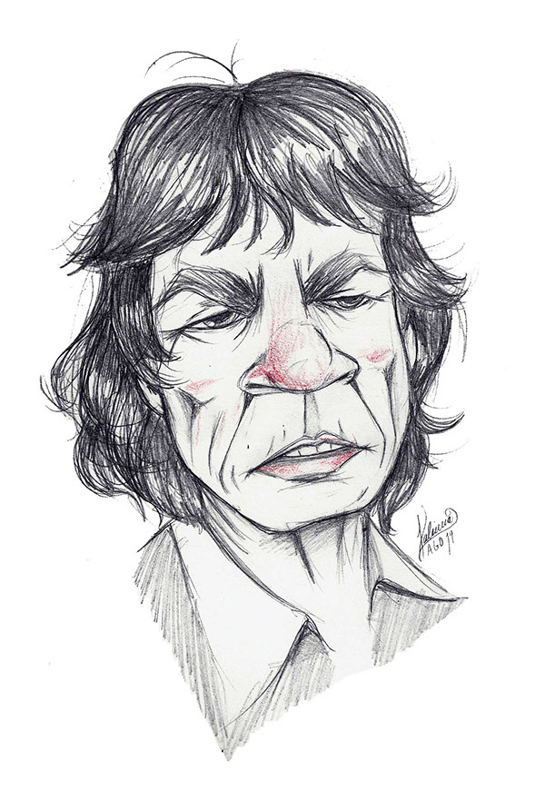 Mick Jagger cartoon.