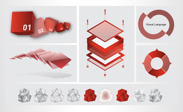 flip  design  branding brand communication visual language  red  square interactive