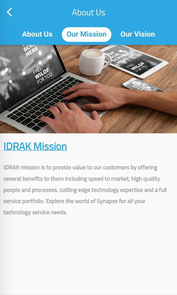 idrak mobile app ui / ux