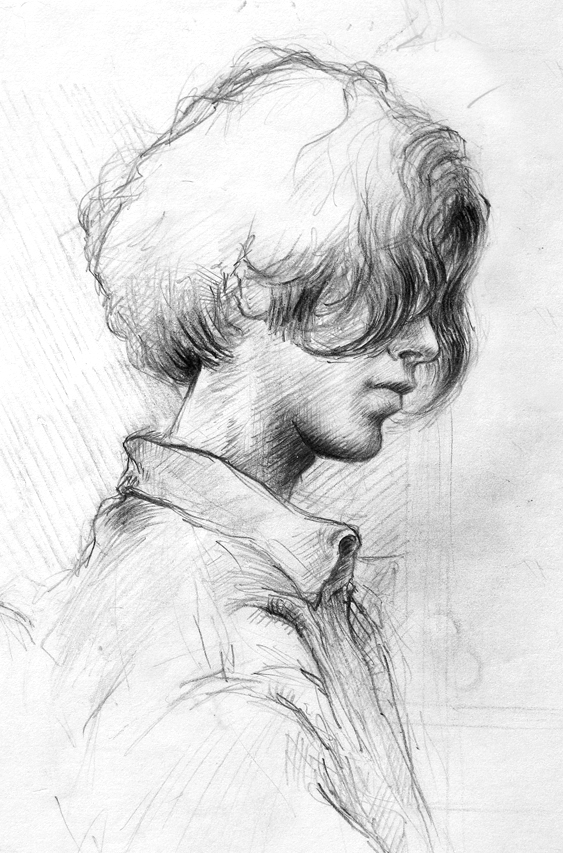sketch blak and white portraits pencil