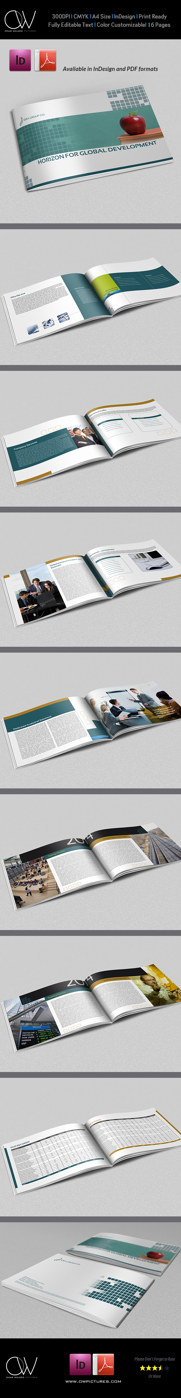 Corporate Brochure Template Vol.15 - 16 pages Company Brochure brochure magazine