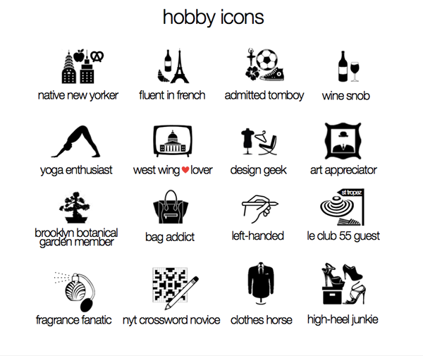 hobby icons on behance