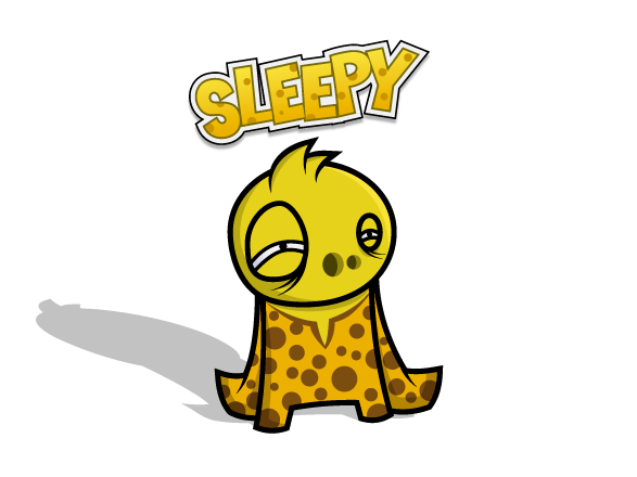 Character vector deisgn Mascot monsters iPhone Game iPad Game logo mobile colorful zombie guffy old sleepy cartoon t-shirt dirt Anger funny