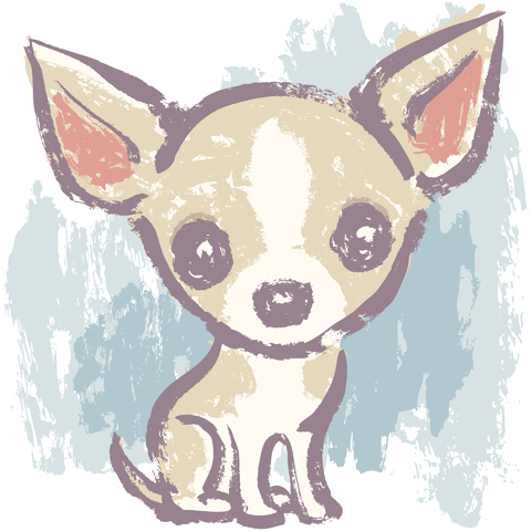 chihuahua dog puppy pets characters vector canine cute