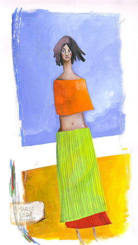 acrylic watercolor women woman