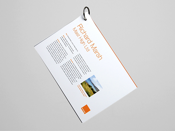 orange foil duplex Promotion mailer