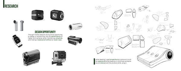 industrial camera action design keyshot Solidworks product gopro waterproof SCAD Project team photoshop Render