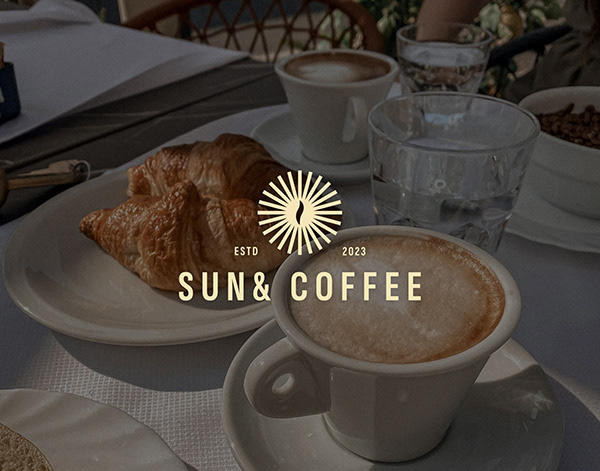 sun n coffee brand identity