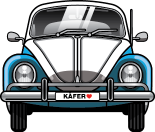 volkswagen VWBeetle bug Illustrator sticker design vwbus vwgolf color monochrome