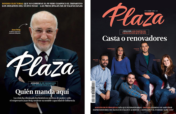 PLAZA. Lettering for a Magazine's Masthead