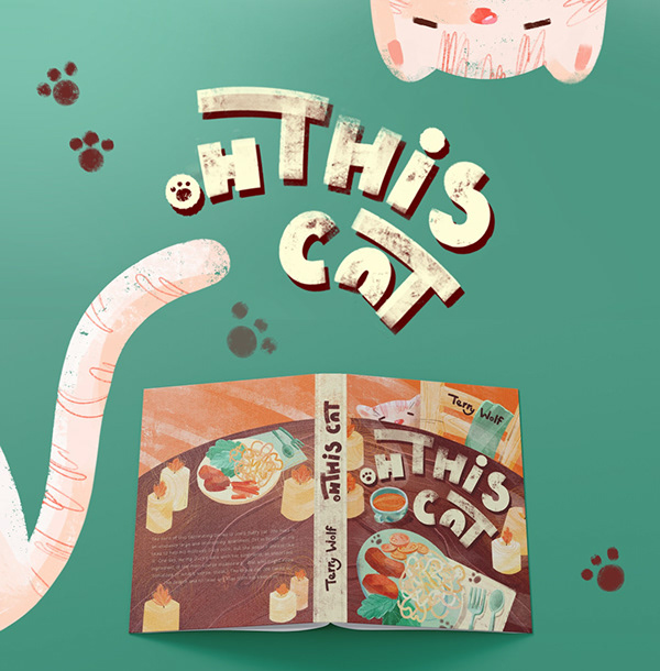 BOOK COVER illustration "Oh This Cat"