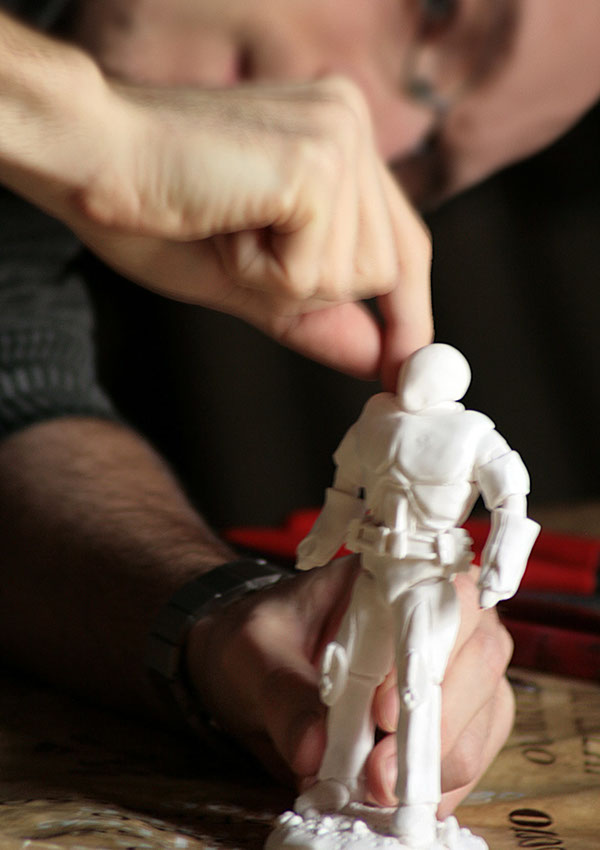 figurine fimo paste model Catyph video game Hero sci-fi simon