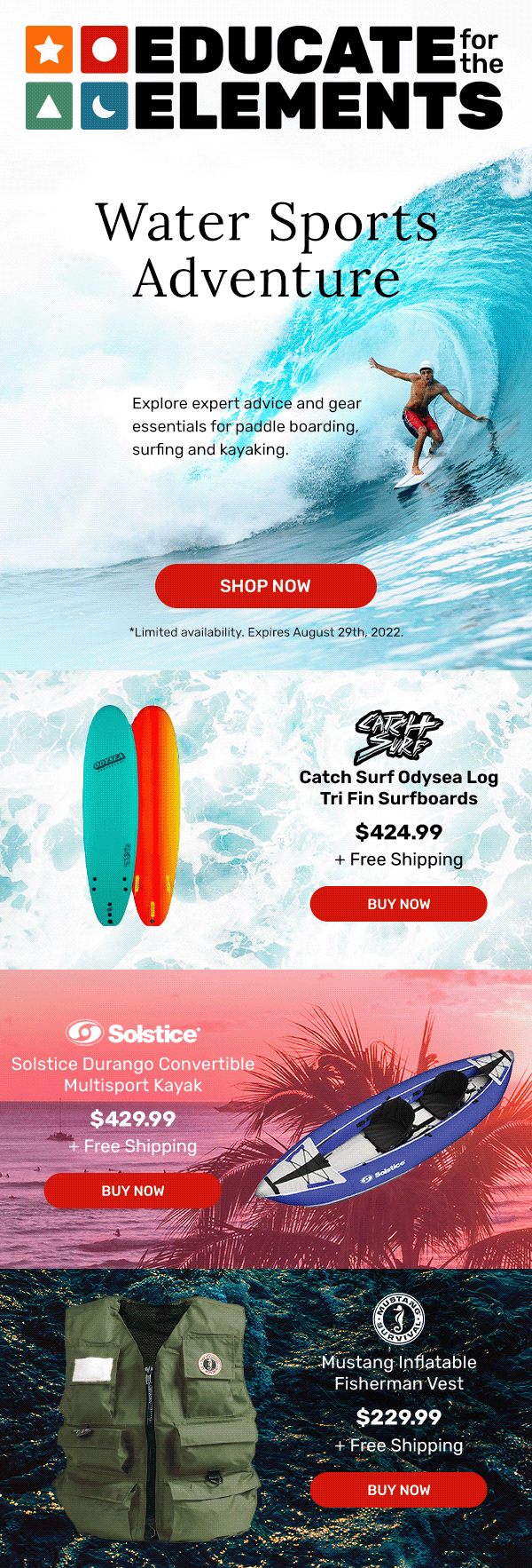 Advertising  Email newsletter Ocean sports Sportswear summer surfer surfing water