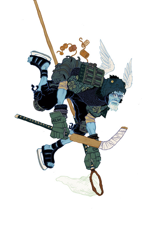 sport  hockey  Illustration  fantasy warrior