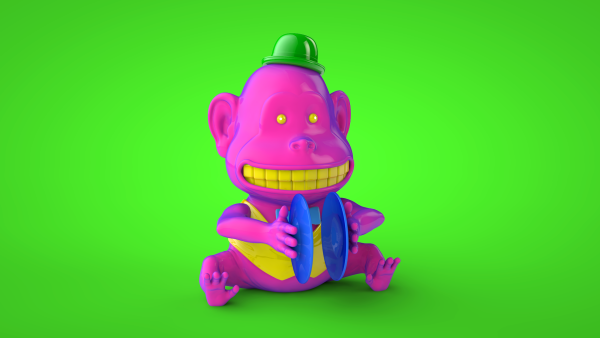 characters tv branding 3D 2D CGI music channel pantone burger hotdog chips robot trex colour Fast food toys